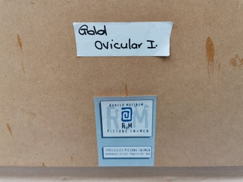 Listing 6 of 6 for Small Original Abstract Painting "Gold Ovicular I"