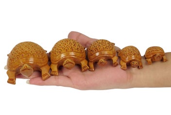Listing 4 of 6 for IBA Indianbeautifulart Wooden Undercut Turtle Beautiful Handmade Carving Animal