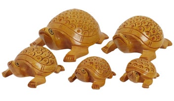 Listing 5 of 6 for IBA Indianbeautifulart Wooden Undercut Turtle Beautiful Handmade Carving Animal