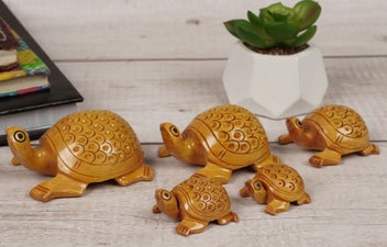 Listing 6 of 6 for IBA Indianbeautifulart Wooden Undercut Turtle Beautiful Handmade Carving Animal