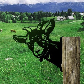 Listing 3 of 6 for Funny Farm Metal Art Outdoor DA©cor-Goat