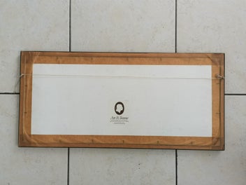 Listing 7 of 8 for Vintage Framed Cross Stitch Picture of a Street Scene