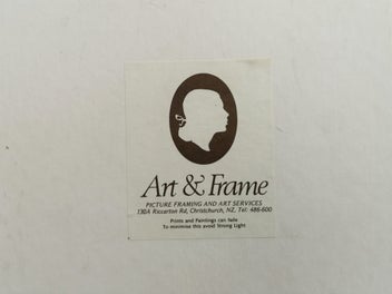 Listing 8 of 8 for Vintage Framed Cross Stitch Picture of a Street Scene