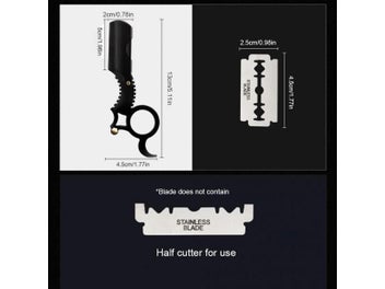 Listing 8 of 10 for Straight Edge Barber Razor For Haircut Beard/ Eyebrow Shaving Manual Depilation