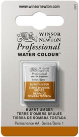 Listing 1 of 1 for WINSOR & NEWTON PROFESSIONAL WATERCOLOUR HALF PAN Burnt Sienna 074 S1