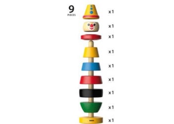 Listing 4 of 4 for BRIO Infant - Stacking Clown 9 pieces