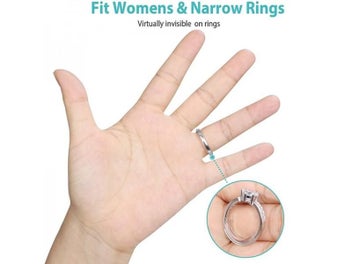 Listing 5 of 10 for 8 Sizes Silicone Invisible Clear Ring Size Adjuster Resizer Loose Rings Reducer