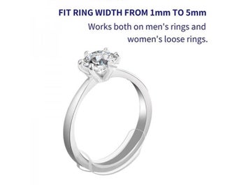 Listing 7 of 10 for 8 Sizes Silicone Invisible Clear Ring Size Adjuster Resizer Loose Rings Reducer