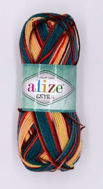 Listing 4 of 20 for 6 ply, 100% Acrylic, 10 colours ALIZE YARN, EXTRA FOLKLORIK BATIK,