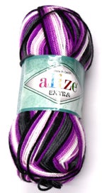 Listing 6 of 20 for 6 ply, 100% Acrylic, 10 colours ALIZE YARN, EXTRA FOLKLORIK BATIK,