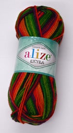Listing 9 of 20 for 6 ply, 100% Acrylic, 10 colours ALIZE YARN, EXTRA FOLKLORIK BATIK,