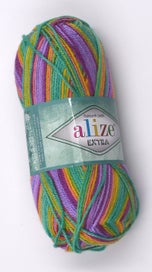 Listing 19 of 20 for 6 ply, 100% Acrylic, 10 colours ALIZE YARN, EXTRA FOLKLORIK BATIK,