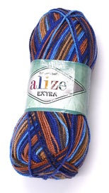 Listing 20 of 20 for 6 ply, 100% Acrylic, 10 colours ALIZE YARN, EXTRA FOLKLORIK BATIK,