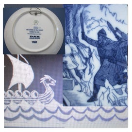 Listing 2 of 9 for REDUCED Rare ROYAL COPENHAGEN Viking Plate (1982 edition)