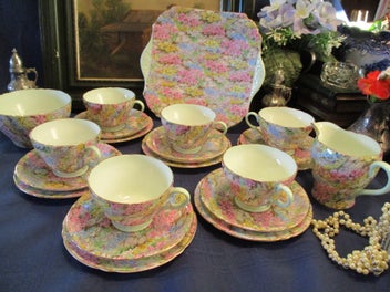 Listing 8 of 17 for Super, Rare, and so Desirable: SHELLEY “Rock Garden” Bone China Set