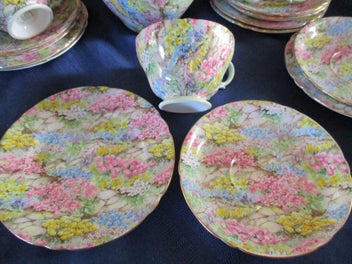Listing 3 of 17 for Super, Rare, and so Desirable: SHELLEY “Rock Garden” Bone China Set