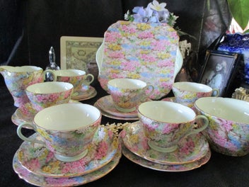 Listing 5 of 17 for Super, Rare, and so Desirable: SHELLEY “Rock Garden” Bone China Set