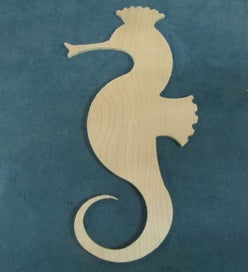 Listing 2 of 3 for SHED MADE LARGE WOODEN SEAHORSE