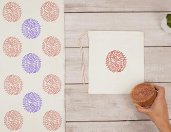 Listing 6 of 7 for IBA Indianbeautifulart Textile Printing Block Leaf Motif Hand Carved Wooden