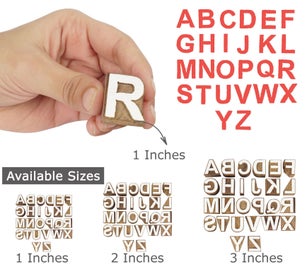 Listing 2 of 7 for IBA Indianbeautifulart Textile Printing Block Uppercase A-Z Alphabet Hand