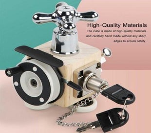 Listing 14 of 19 for Magic Cube Square Puzzle Busy Block Novelty Hand Game Four Corner Maze Gift Toys