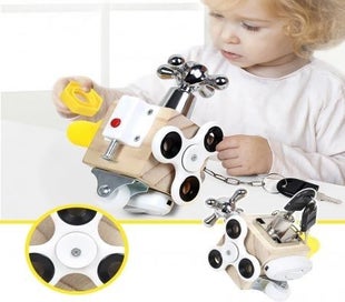 Listing 15 of 19 for Magic Cube Square Puzzle Busy Block Novelty Hand Game Four Corner Maze Gift Toys