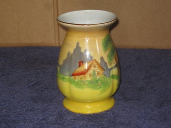 Listing 1 of 8 for Retro English Vase - hand coloured Noritake ? Old piece in very good condition.