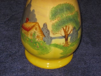 Listing 5 of 8 for Retro English Vase - hand coloured Noritake ? Old piece in very good condition.
