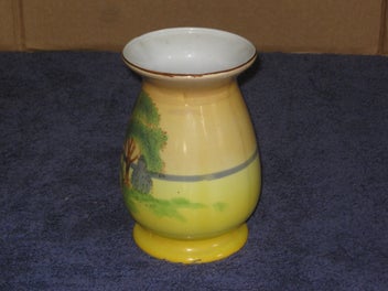 Listing 3 of 8 for Retro English Vase - hand coloured Noritake ? Old piece in very good condition.