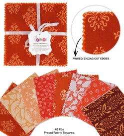 Listing 3 of 7 for Soimoi Precut 10-inch Asian Block Prints Cotton Fabric Bundle Quilting Squares