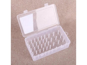 Listing 4 of 9 for Empty Sew Threads Box With 42 Spools Support Poles