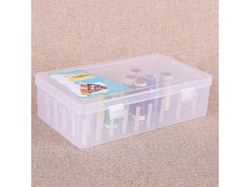 Listing 5 of 9 for Empty Sew Threads Box With 42 Spools Support Poles