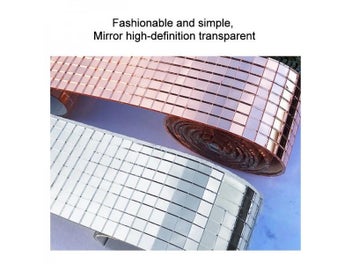 Listing 5 of 10 for 5M Roll Self-Adhesive Glass Mirrors Mosaic Tiles For DIY Home Decoration