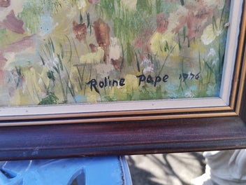 Listing 4 of 9 for Original 1976 Oil Painting "Land's End, England" by Roline Pope