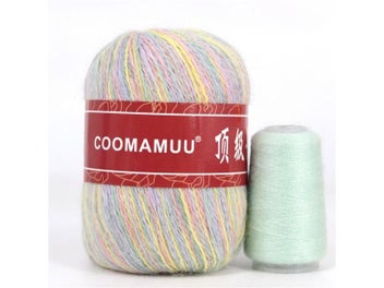 Listing 4 of 10 for 50 20G/SET Soft Plush Mink Velvet Yarn For Hand Knitting Crochet