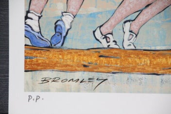 Listing 2 of 3 for DAVID BROMLEY "On The Fence" Printers Proof Print PP 24cm x 27cm