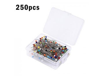 Listing 4 of 10 for New Portable 250PCS/Set DIY Round Pearl Head Pins Mixed Colors Straight