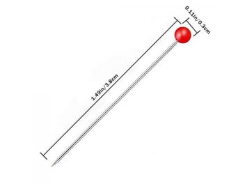 Listing 5 of 10 for New Portable 250PCS/Set DIY Round Pearl Head Pins Mixed Colors Straight