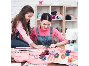 Listing 6 of 9 for FLRHSJX 5/30pcs Multicolor Sewing Thread Bobbins Sewing Machine Spools Plastic