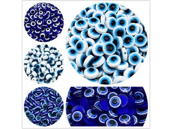 Listing 3 of 10 for 6mm 8mm 10mm 12mm Resin Evil Eye Beads For Jewelry DIY
