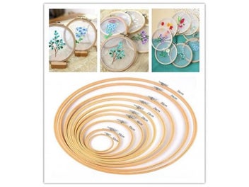 Listing 3 of 11 for Bamboo Frame Embroidery Hoop Ring DIY Painting Kit