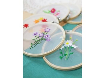 Listing 4 of 11 for Bamboo Frame Embroidery Hoop Ring DIY Painting Kit