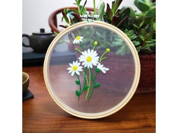 Listing 5 of 11 for Bamboo Frame Embroidery Hoop Ring DIY Painting Kit
