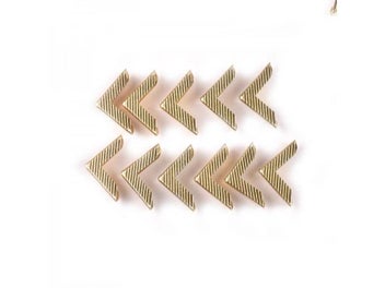 Listing 4 of 8 for 17x17x3mm 50pcs Golden Striped Corner Protector For Scrapbooking Accessories