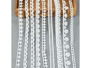 Listing 3 of 16 for 5Yards Lot White Embroidered Lace Trim Ribbons Fabric For DIY Sewing Crafts
