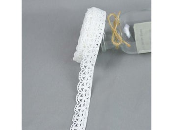 Listing 6 of 16 for 5Yards Lot White Embroidered Lace Trim Ribbons Fabric For DIY Sewing Crafts