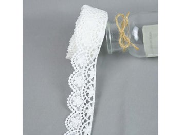 Listing 7 of 16 for 5Yards Lot White Embroidered Lace Trim Ribbons Fabric For DIY Sewing Crafts