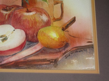 Listing 7 of 11 for Sue Graham - Apples & Lemons & Jug - Original Watercolour Painting
