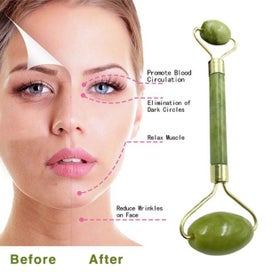 Listing 4 of 5 for Jade Roller for Face - Gua Sha Tools, Puffiness Facial Skin Massager