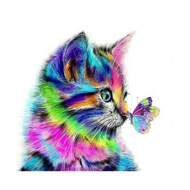 Listing 1 of 1 for 5D DIY diamond painting animal cat full circle rhinestone embroidery beac CHK177